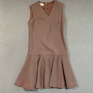 Kiva LTD. Women's Sleeveless Flapper Dress Size‎ 10 Brown 60s 70s Jazz Romantic